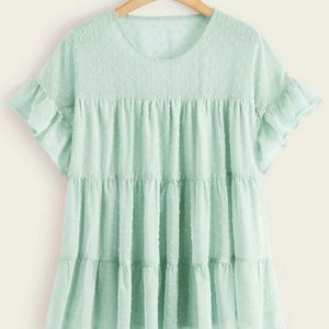 Mint chiffon top